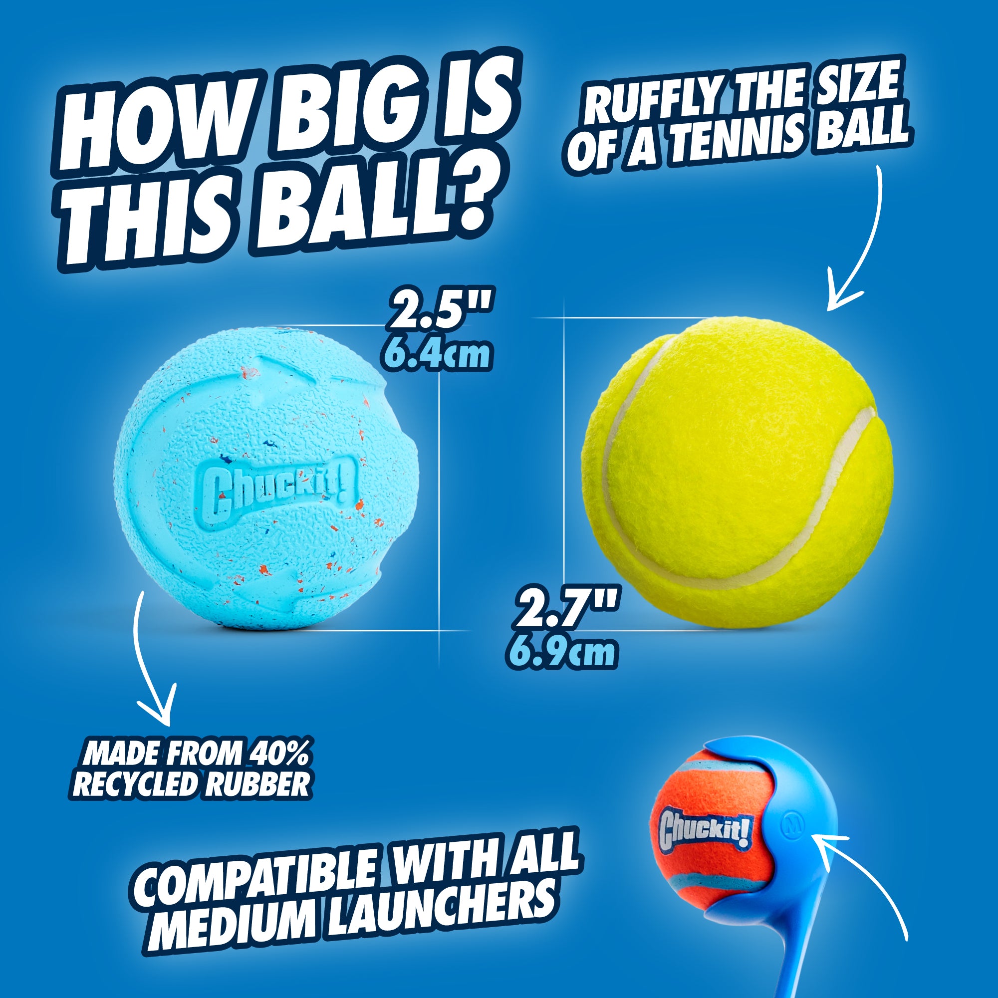 Chuckit! Rebounce Fetch Ball M (2-pack)