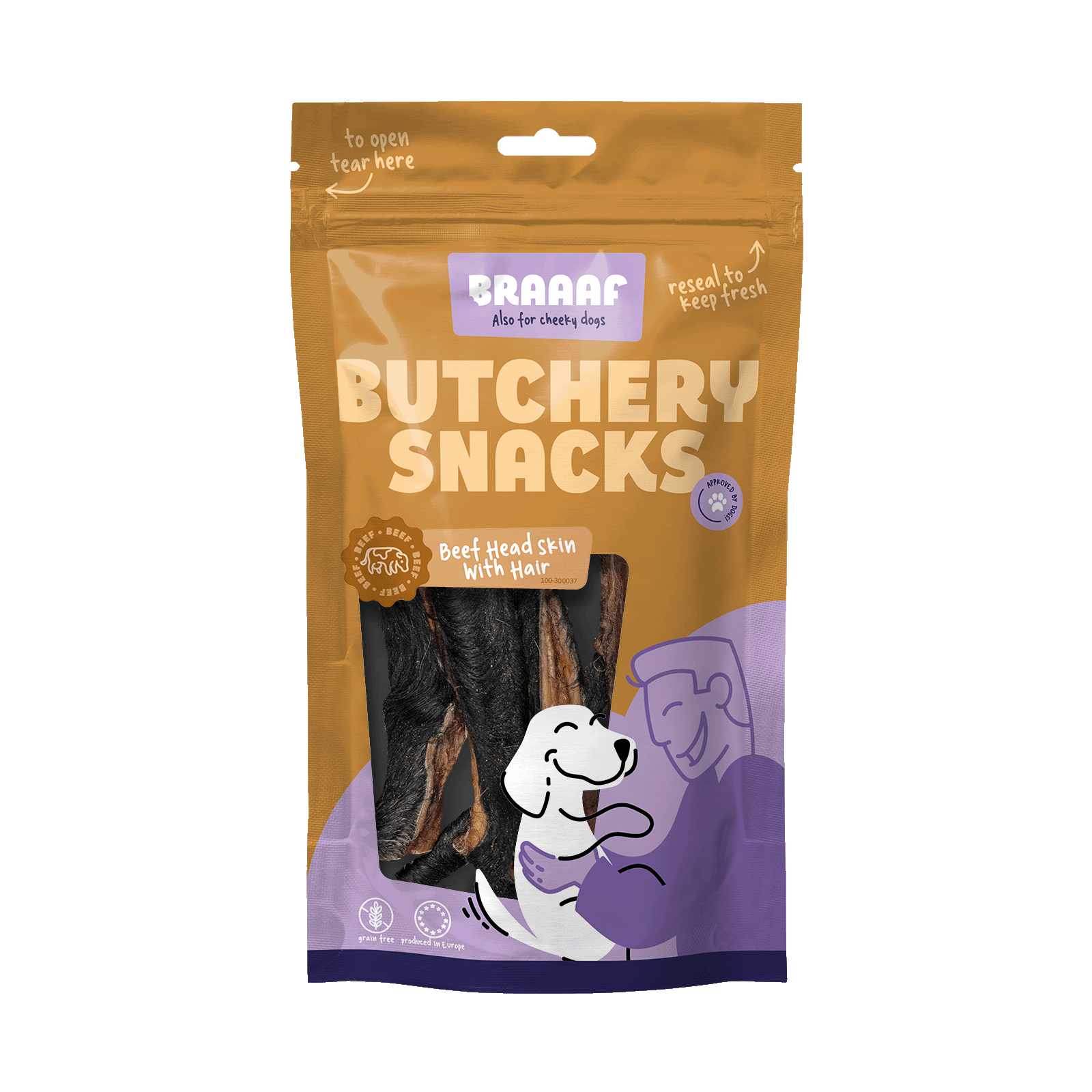 Braaaf Butchery Snacks Beef Head Skin 150 g