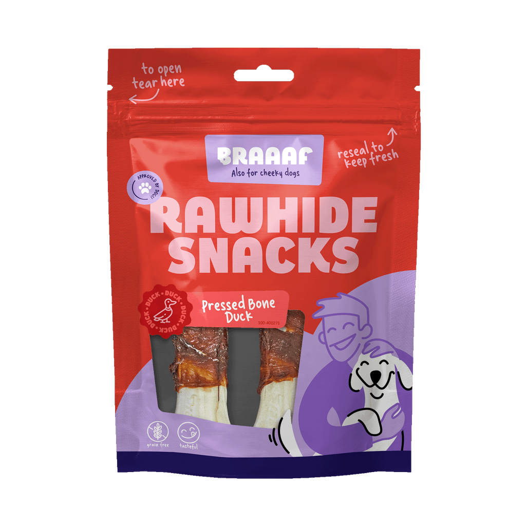Braaaf Rawhide Pressed Bone Duck