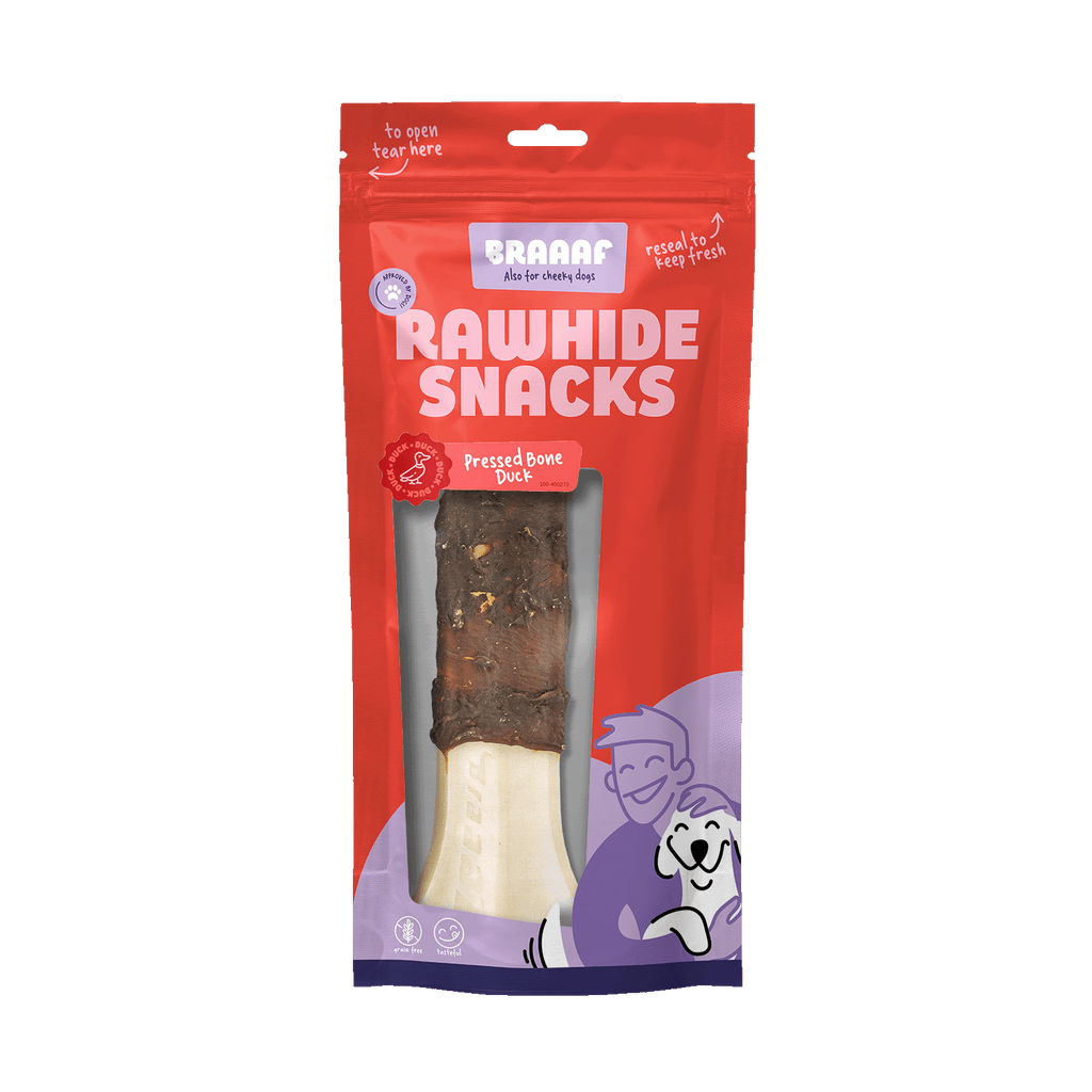 Braaaf Rawhide Pressed Bone Duck
