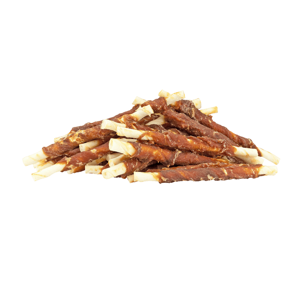 Braaaf Rawhide Roll Sticks Duck - 30 pcs
