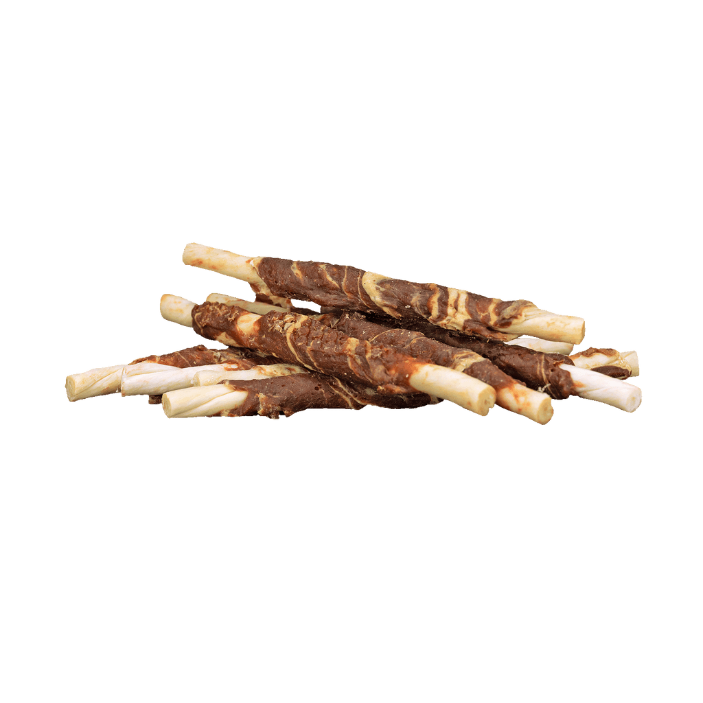 Braaaf Rawhide Roll Sticks Beef & Fish - 8 pcs