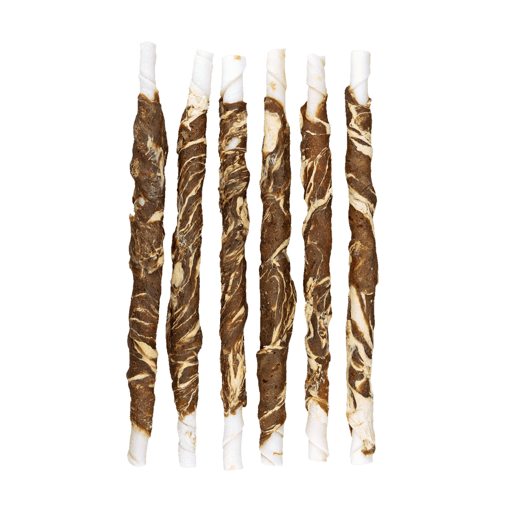 Braaaf Rawhide Twister Lamb & Fish (6 pcs) - 21 cm