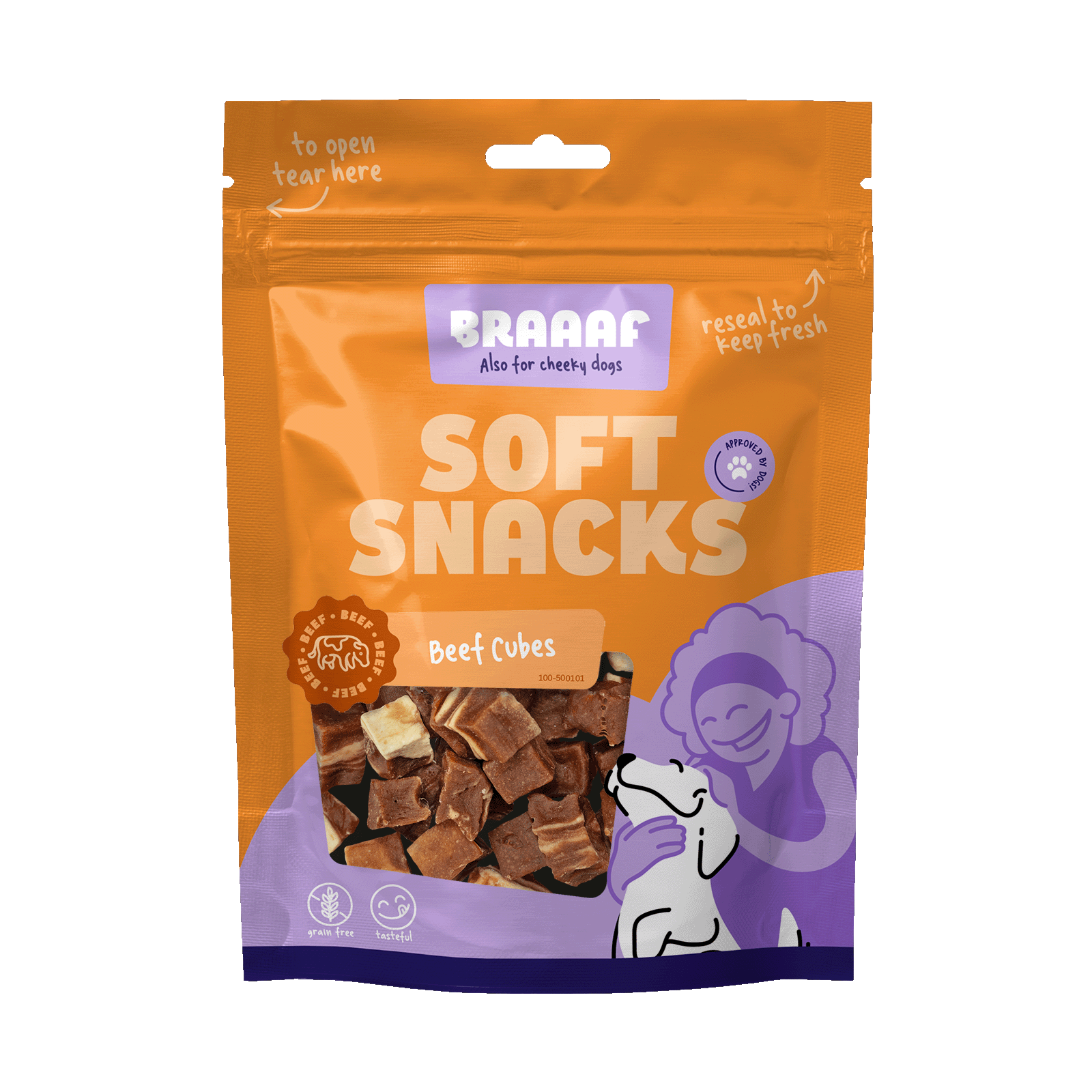 Braaaf Soft Snack Cubes - Beef & Fish