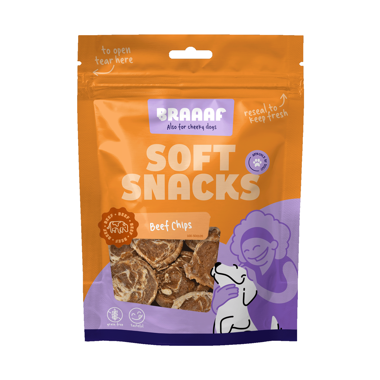 Braaaf Soft Snack Chips - Beef & Fish