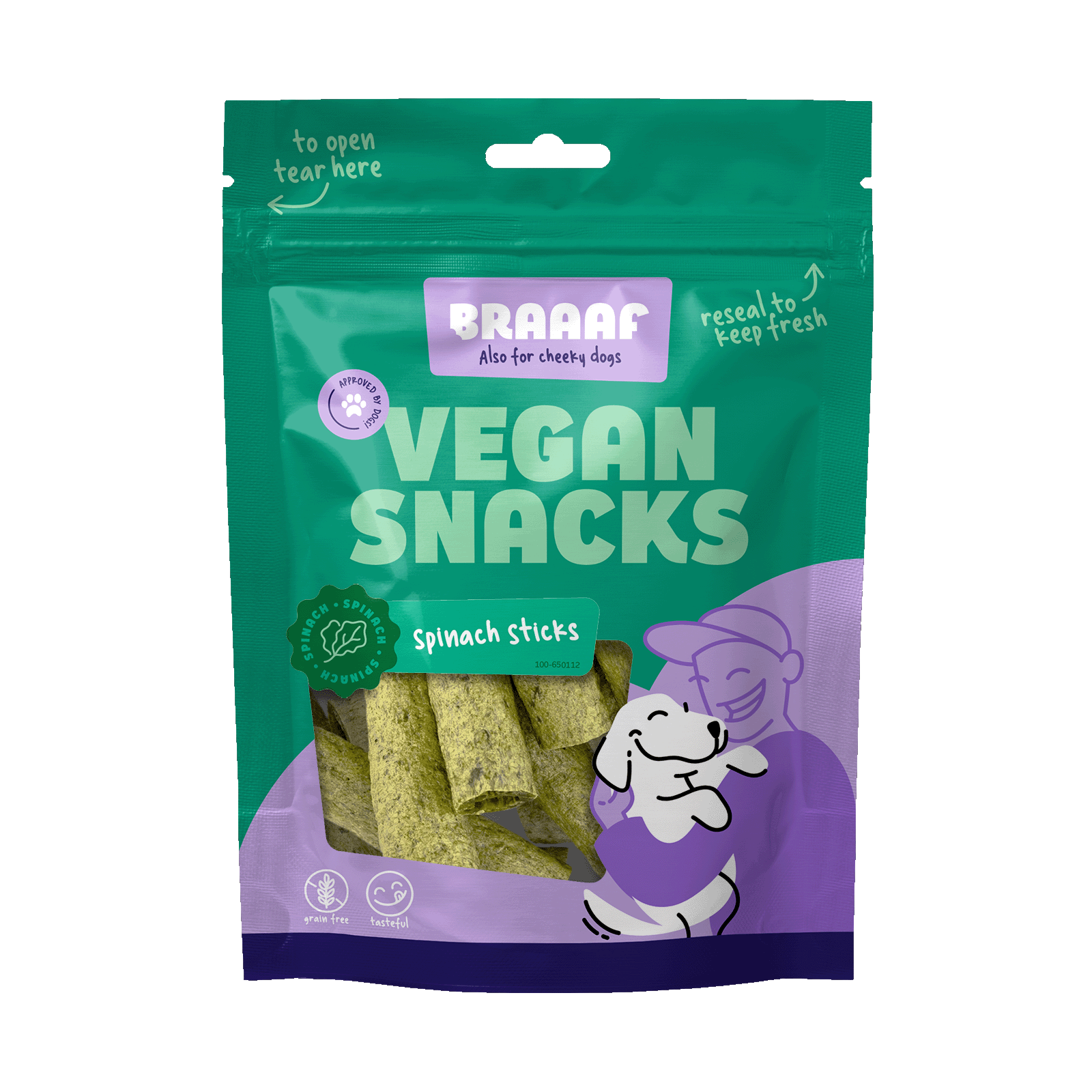 Braaaf Vegan Snack Spinach Stick