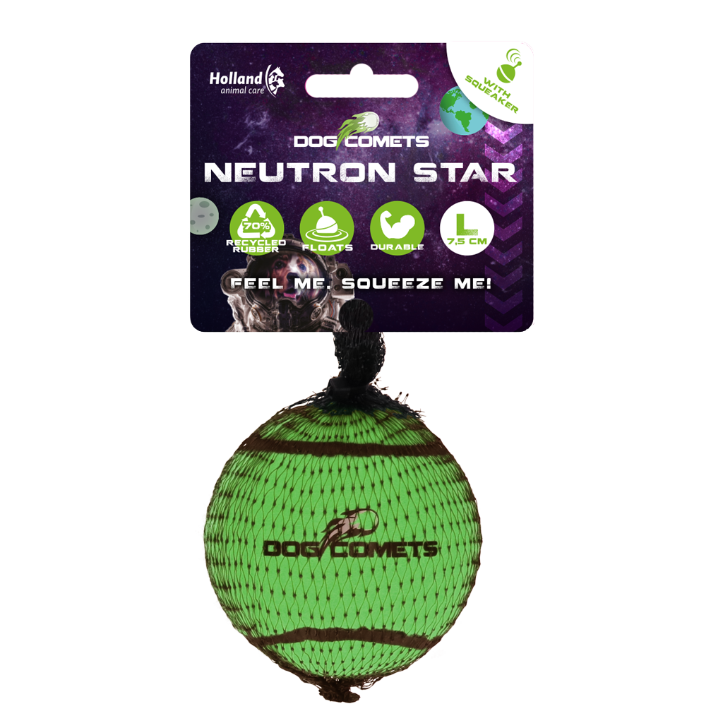 Dog Comets Neutron Star Tennis Ball With Squeaker