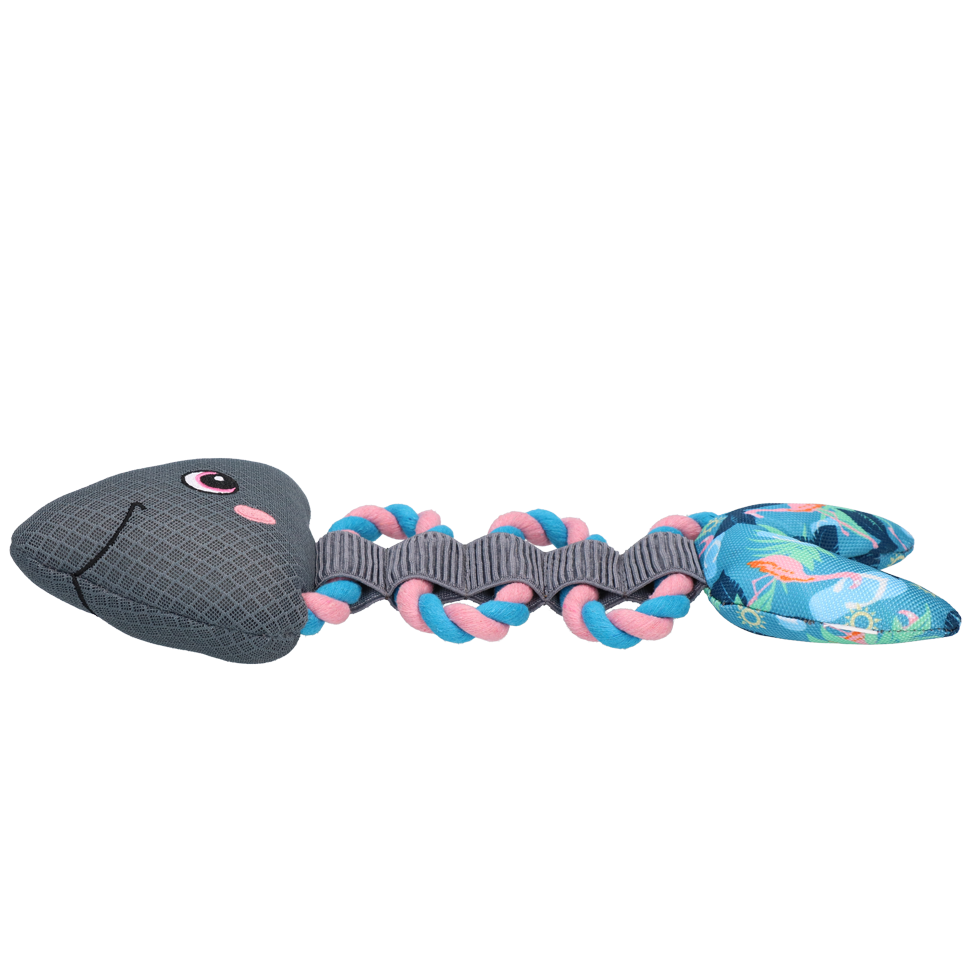 CoolPets Pull Me! Fishy Rope Flamingo