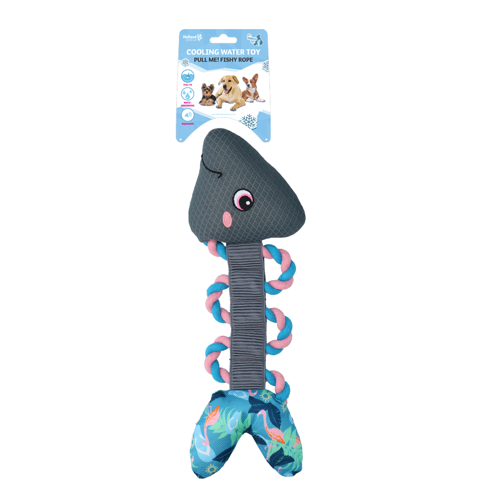 CoolPets Pull Me! Fishy Rope Flamingo