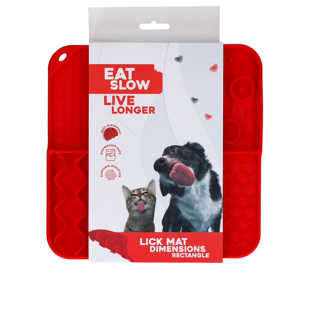 Eat Slow Live Longer Lick Mat Dimensions Rectangle