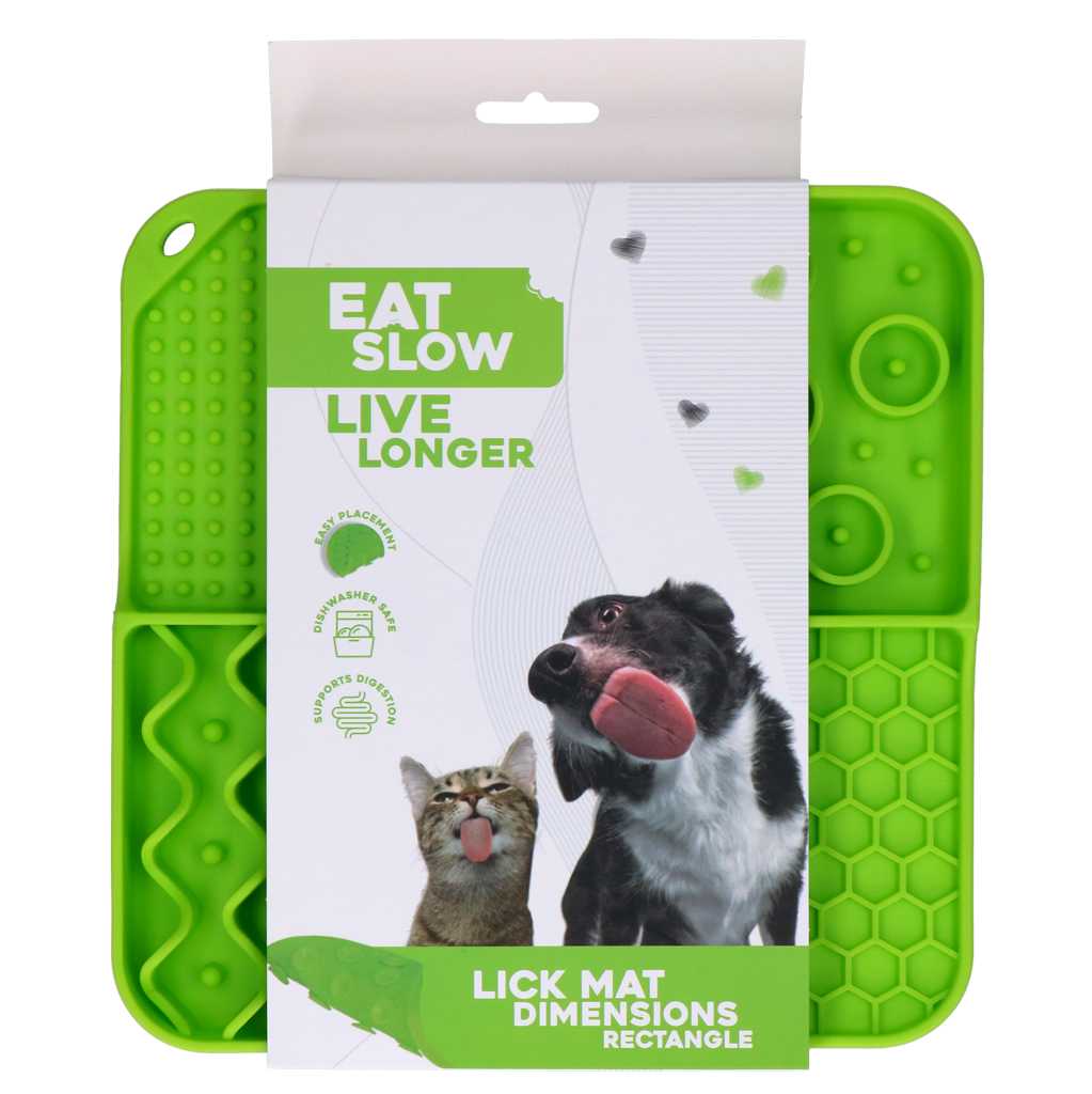 Eat Slow Live Longer Lick Mat Dimensions Rectangle