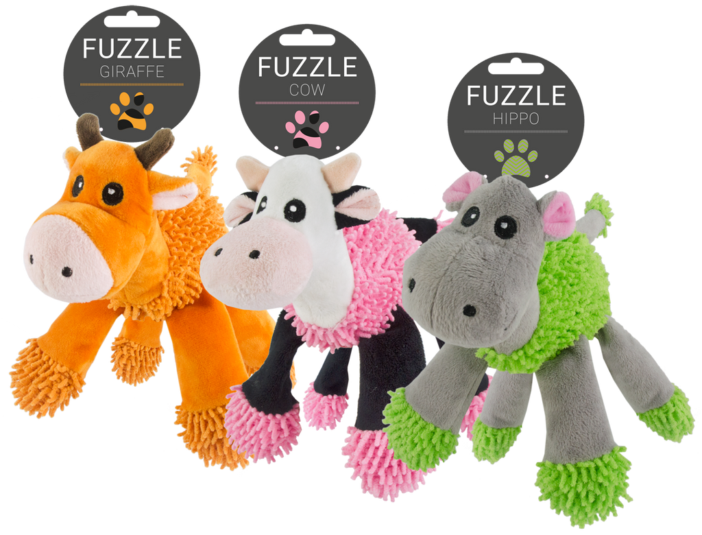 Fuzzle with 5 squeakers Hippo