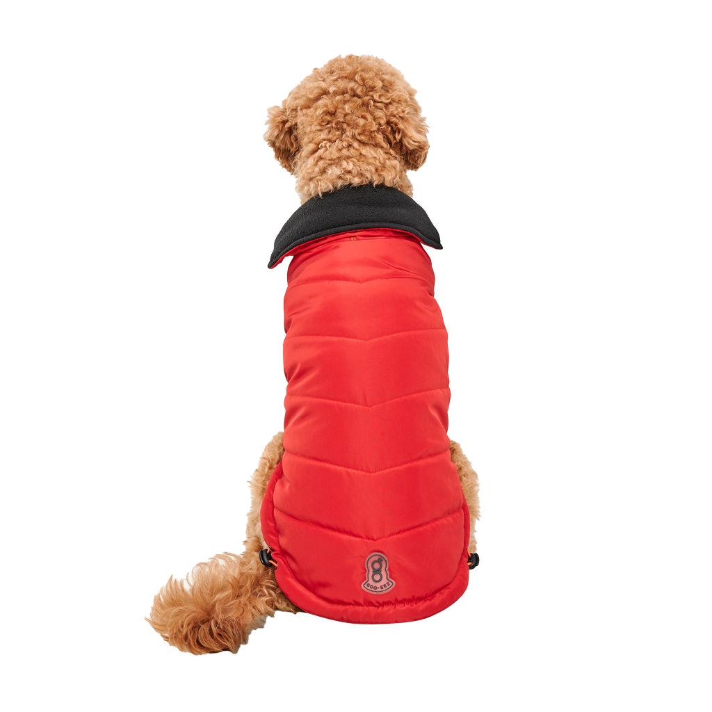 Goo-eez Mock Neck Signature Wrap Jacket Red/Black