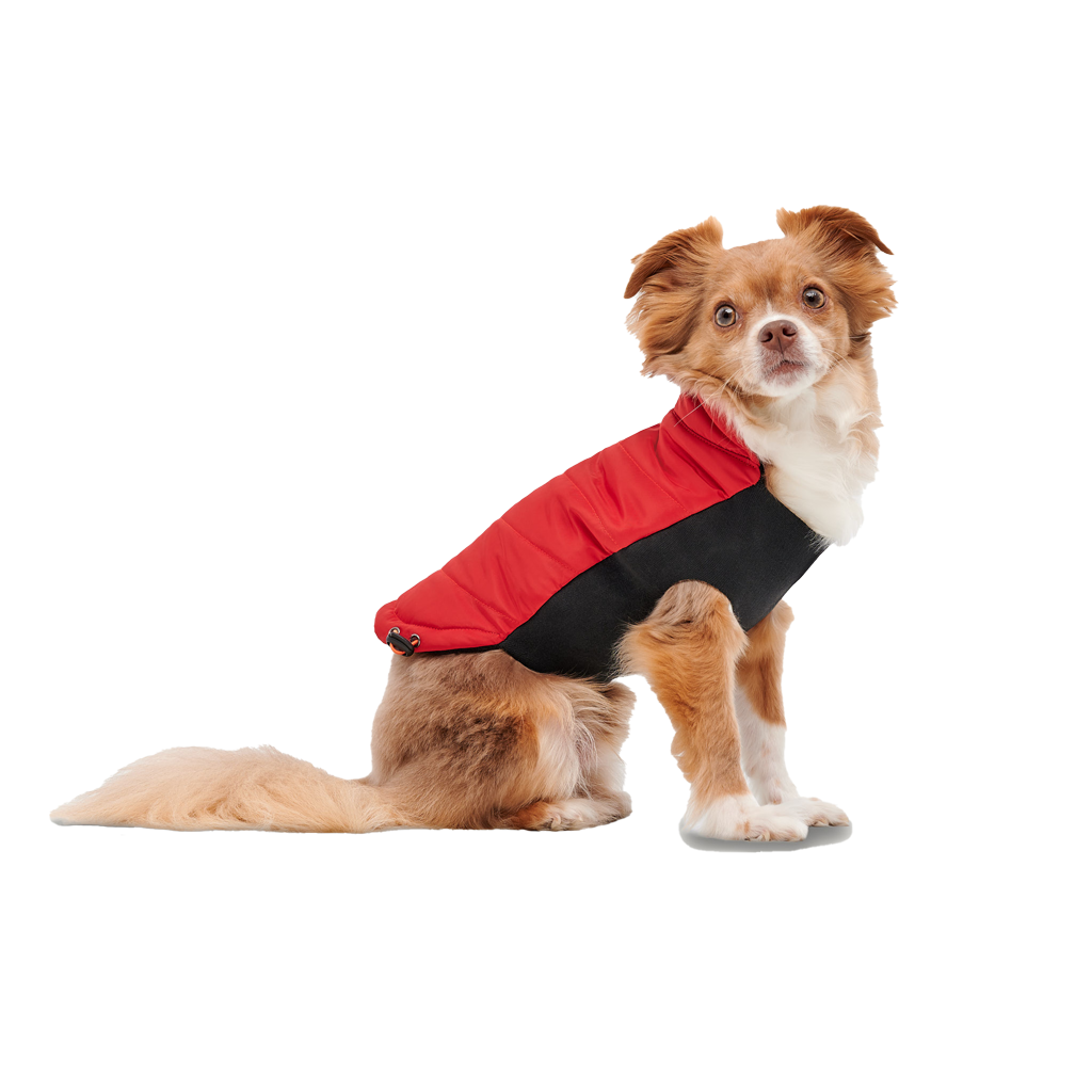 Goo-eez Mock Neck Signature Wrap Jacket Red/Black