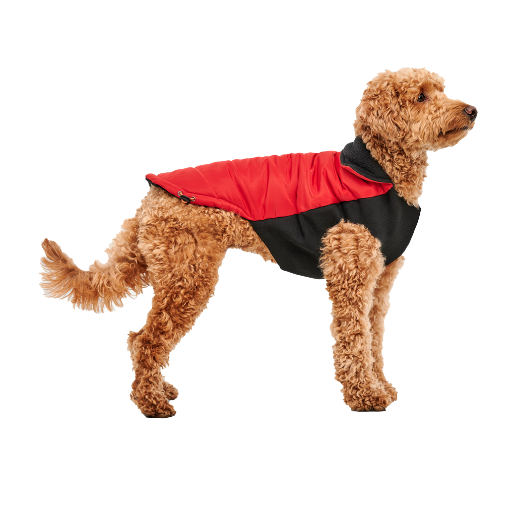 Goo-eez Mock Neck Signature Wrap Jacket Red/Black