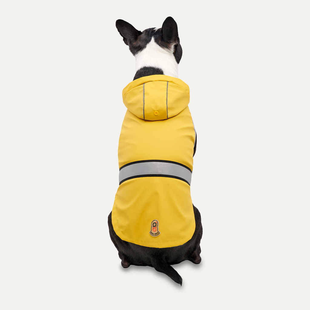 Goo-eez Reflective Hooded Raincoat Yellow/Grey