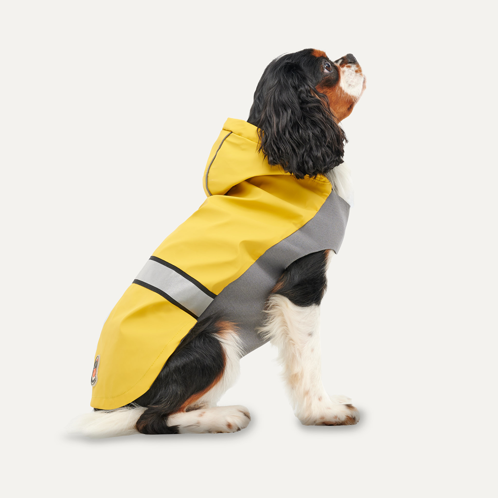 Goo-eez Reflective Hooded Raincoat Yellow/Grey