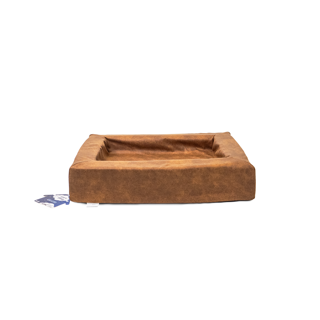 Let's Sleep Comfy Cushion Dog Basket Cognac