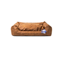 Let's Sleep Sweet Dreams Dog Basket w/ Cushion Cognac