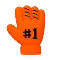 Oranje WK Latex Hondenspeeltjes Handschoen