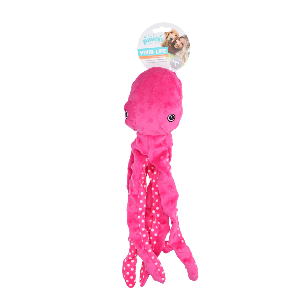 Pawise Plush Octopus (3 colour assorted)