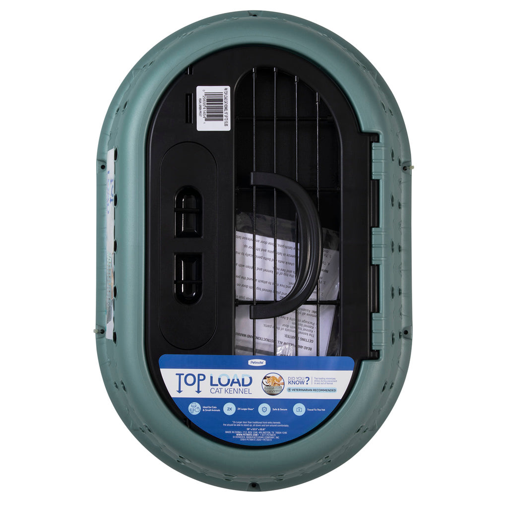 Petmate Top Load Cat Kennel Pearl Green Frost