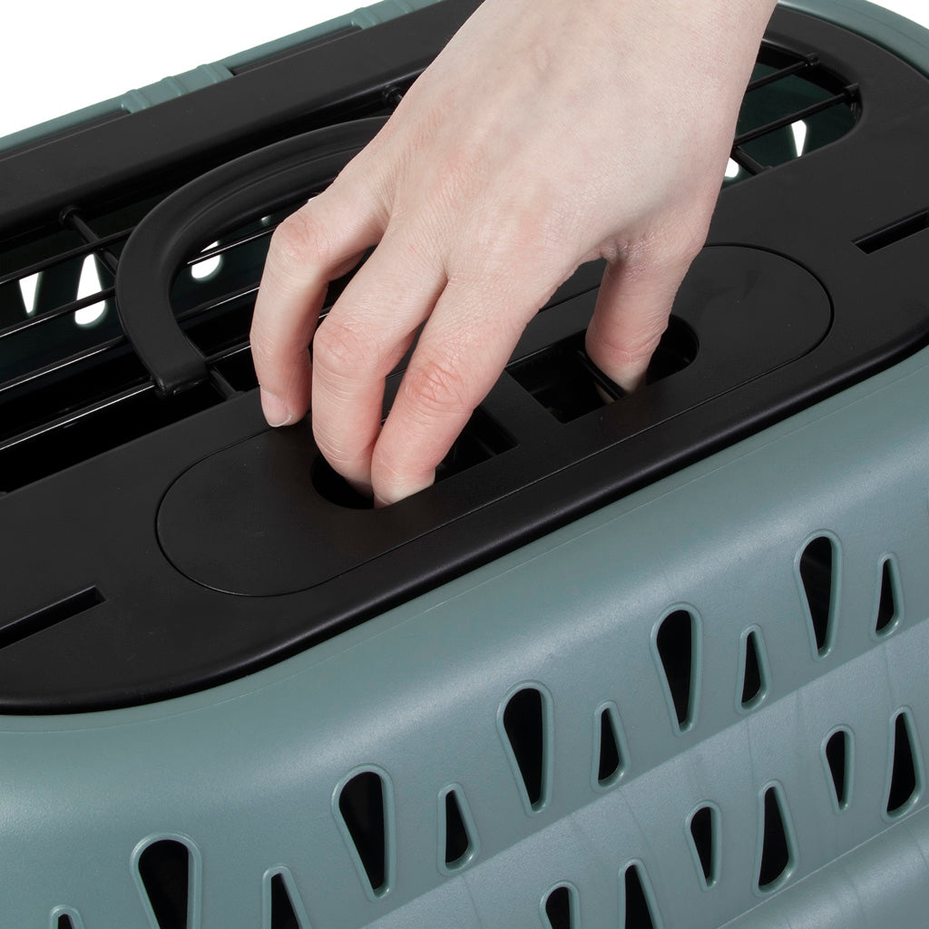 Petmate Top Load Cat Kennel Pearl Green Frost