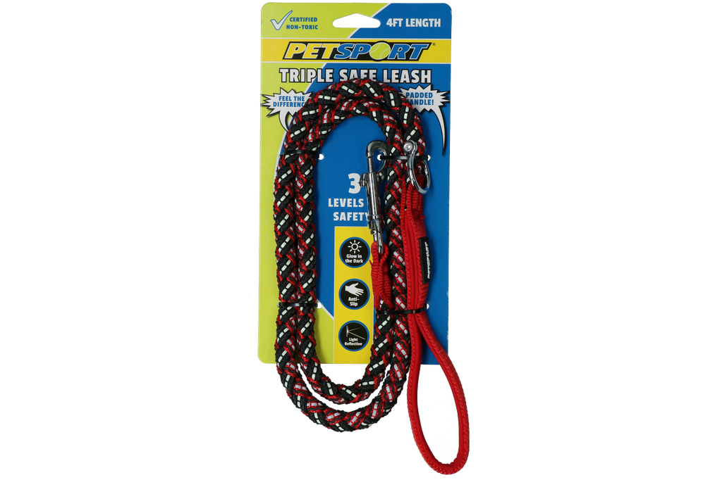Petsport Triple Safe Leash Red 1.2 m