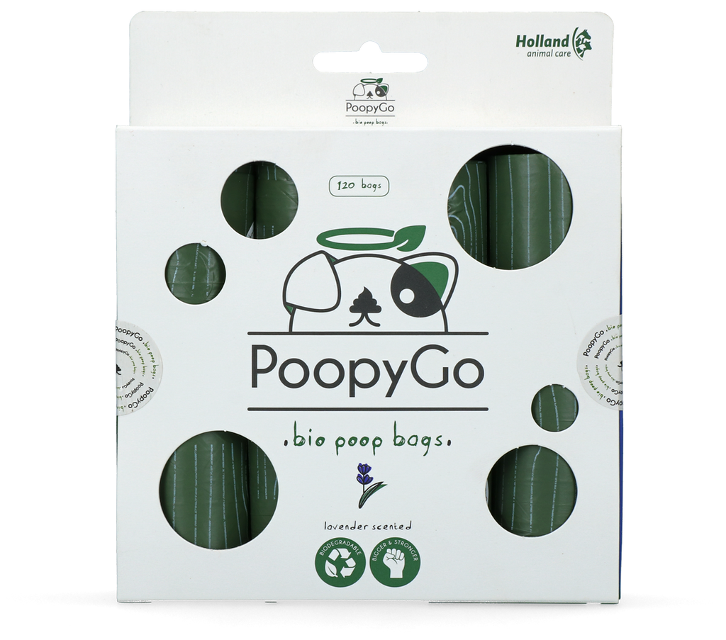 PoopyGo Eco friendly 120 pcs (8x15 bags) Lavender scented 