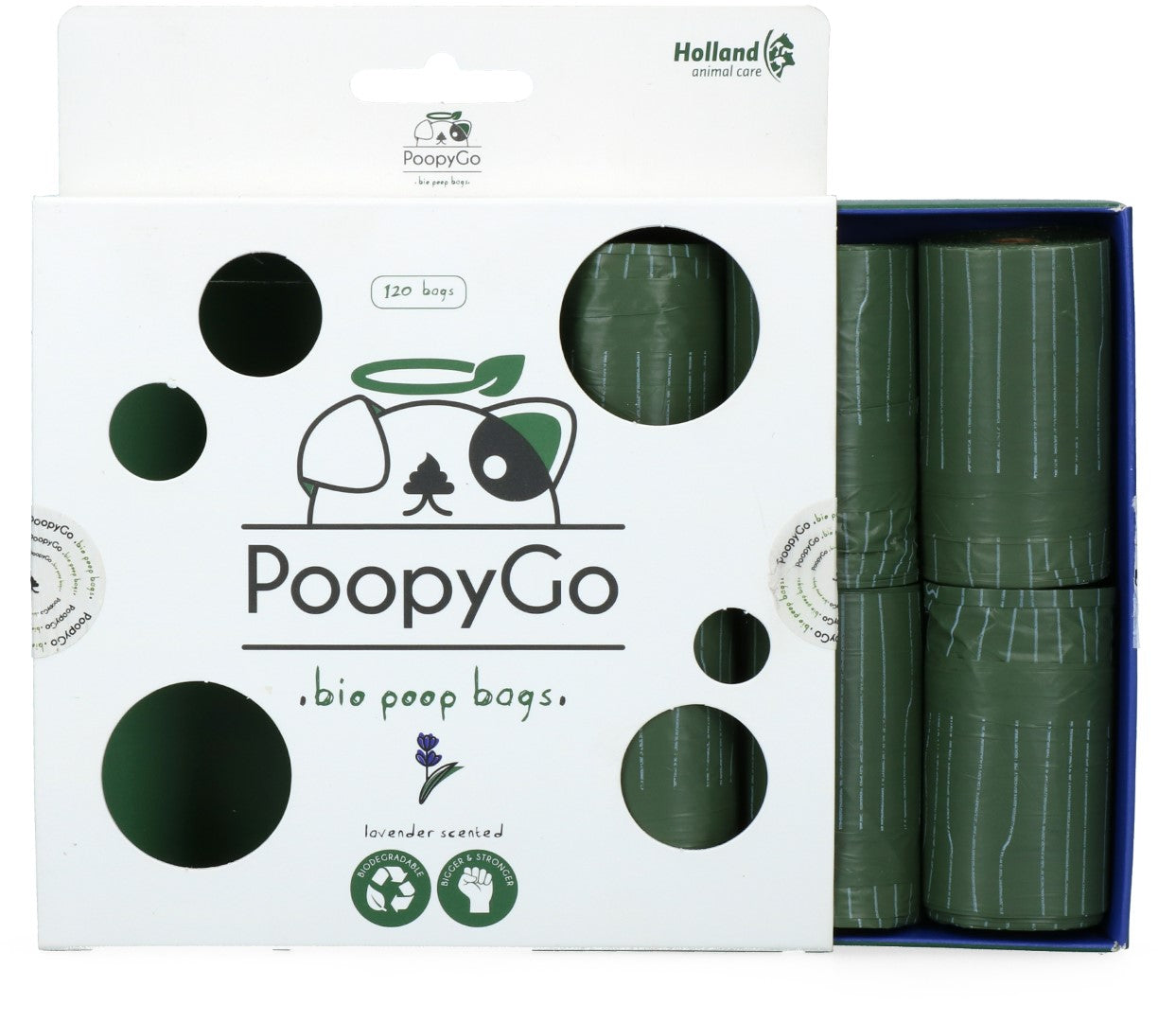 PoopyGo Eco friendly 120 pcs (8x15 bags) Lavender scented 
