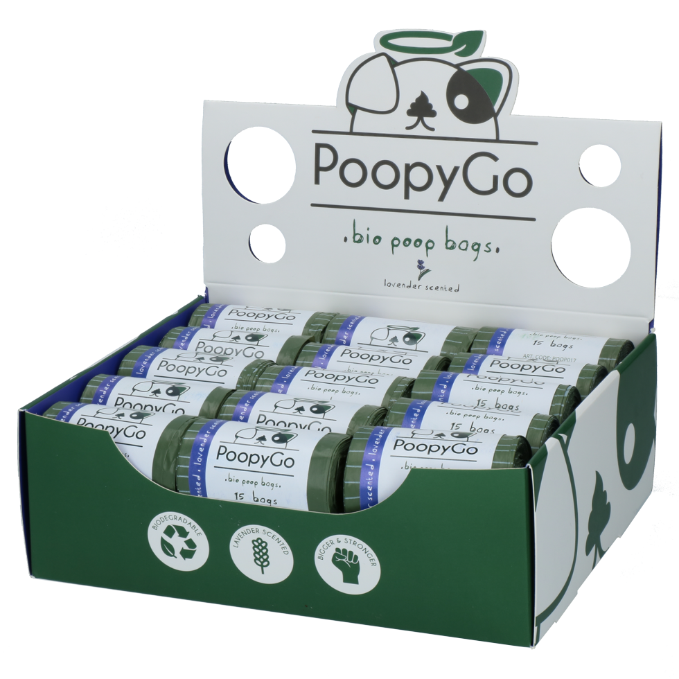 PoopyGo Eco friendly single roll lavender scented 
