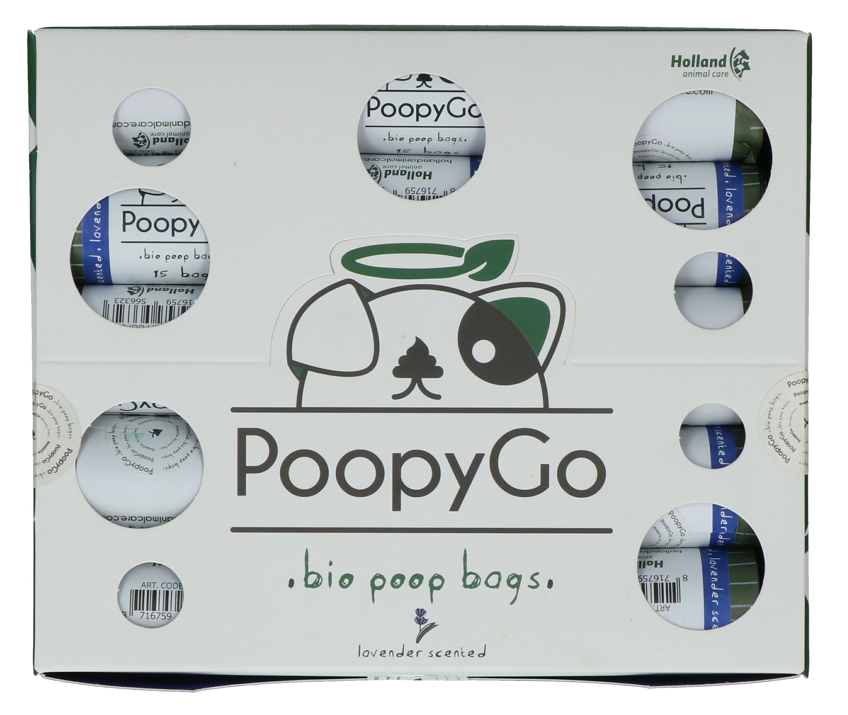 PoopyGo Eco friendly single roll lavender scented 