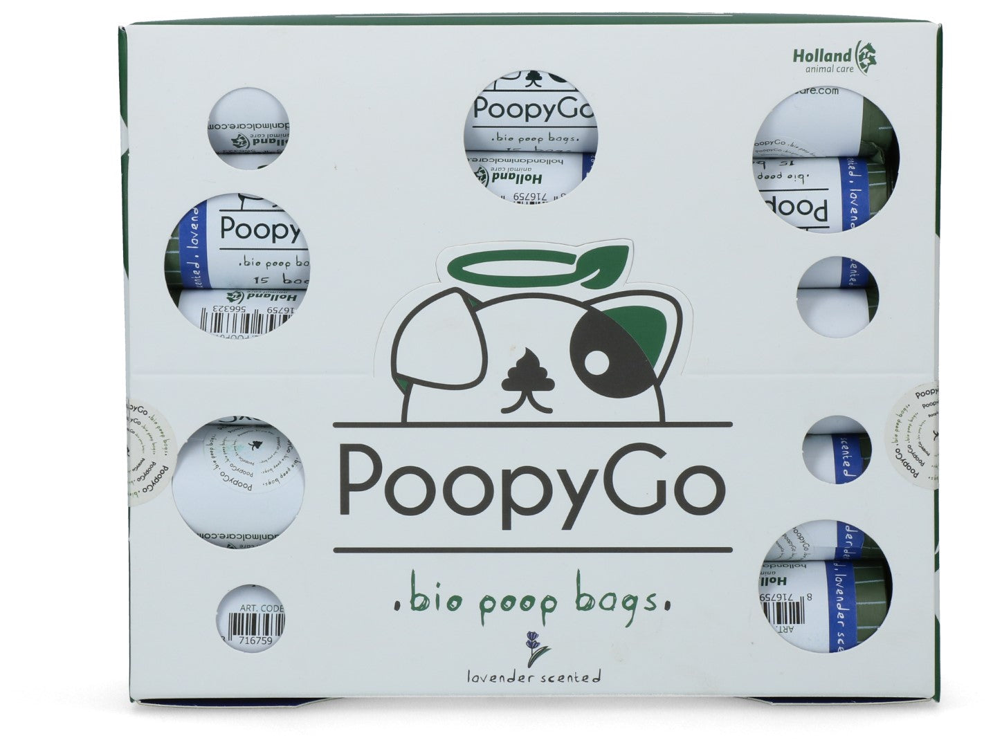 PoopyGo Eco friendly single roll lavender scented 
