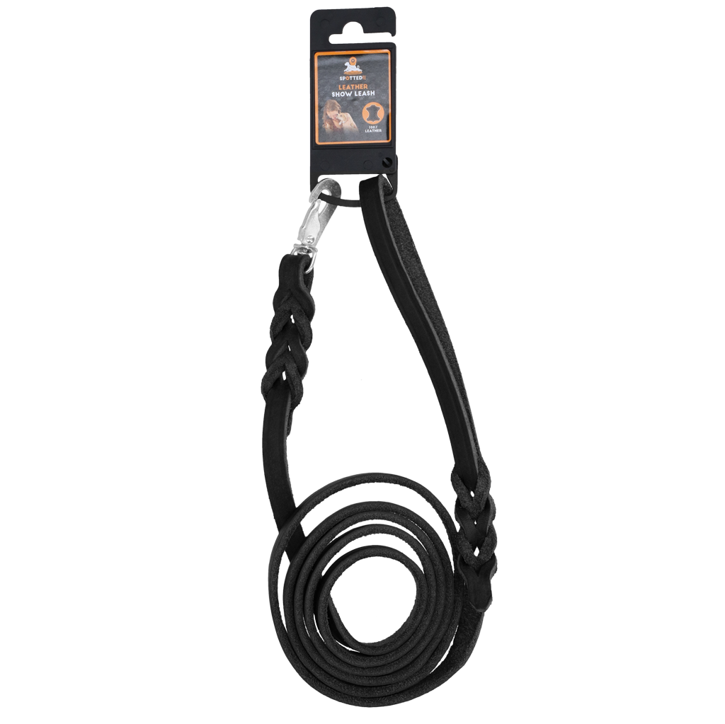 Spotted! Pro Leather Show Leash 1 x (Clip Hook)