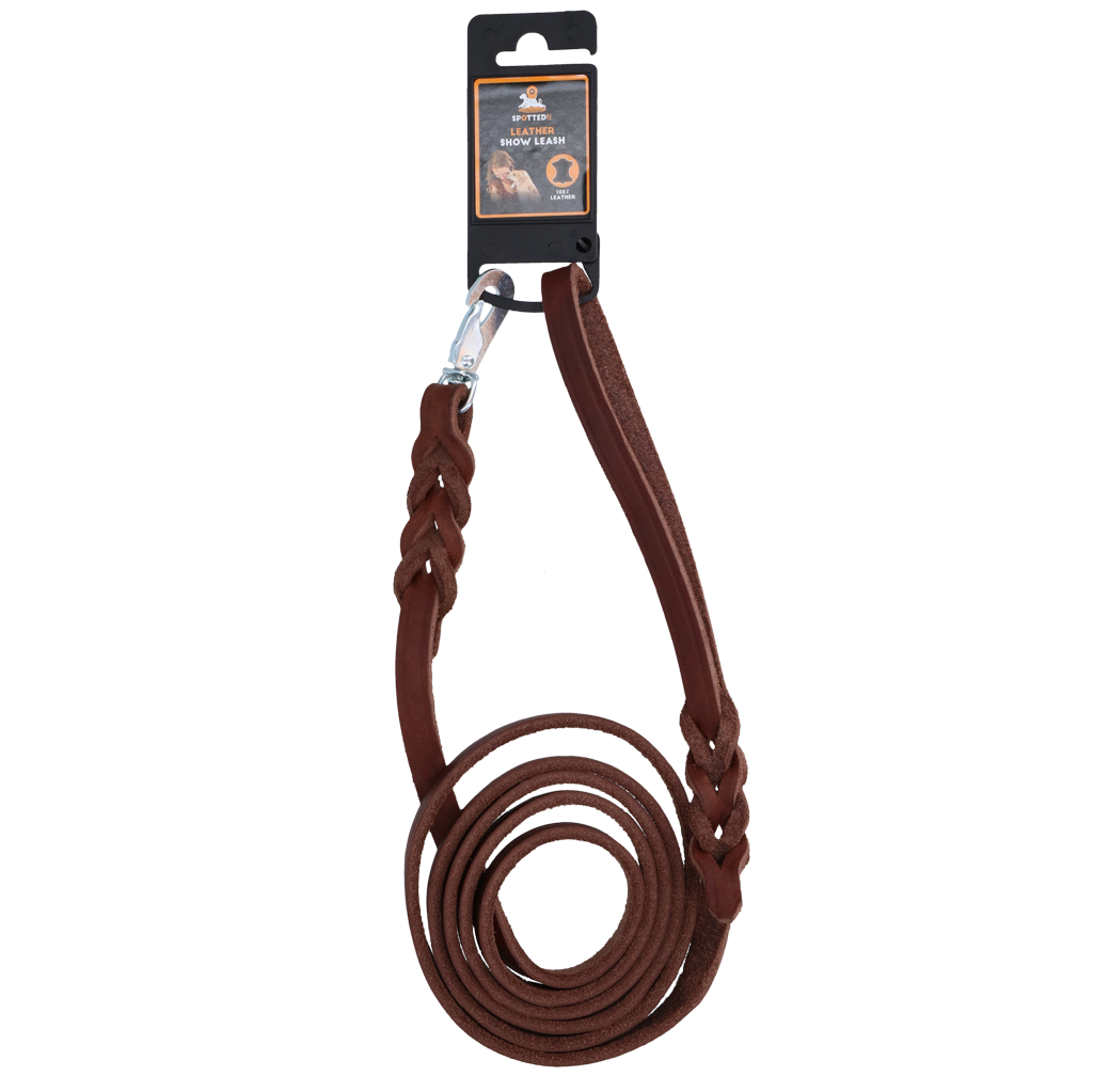 Spotted! Pro Leather Show Leash 1.2 x (Clip Hook)