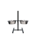 Feed and drinking bowl stainless steel T-stand Ø 21 cm (1.75 l)